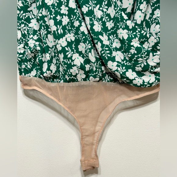 ASTR The Label Floral Wrap Front Surplice Bodysuit - Picture 7 of 16